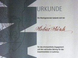 Ehrung des IGAL-Mitgründers Robert Bösch durch die Gemeinde Lustenau am 23. Mai 2012