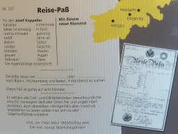 Elbigenalp - Wunderkammer Reisepass 1852 Auswanderorte