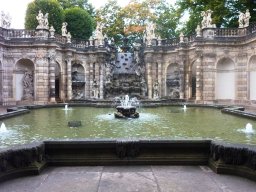 Dresden - Zwinger, Nymphenbad Springbrunnen